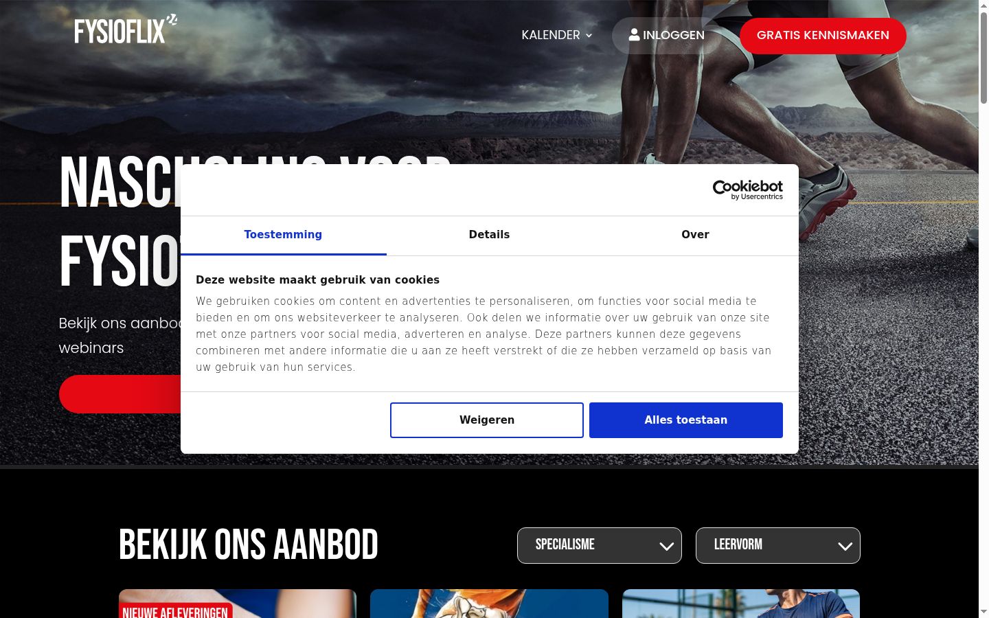 Snímek obrazovky baneru souhlasu zobrazeného před jakoukoli interakcí