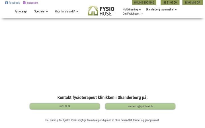 Screenshot of fysiohusetskanderborg.dk