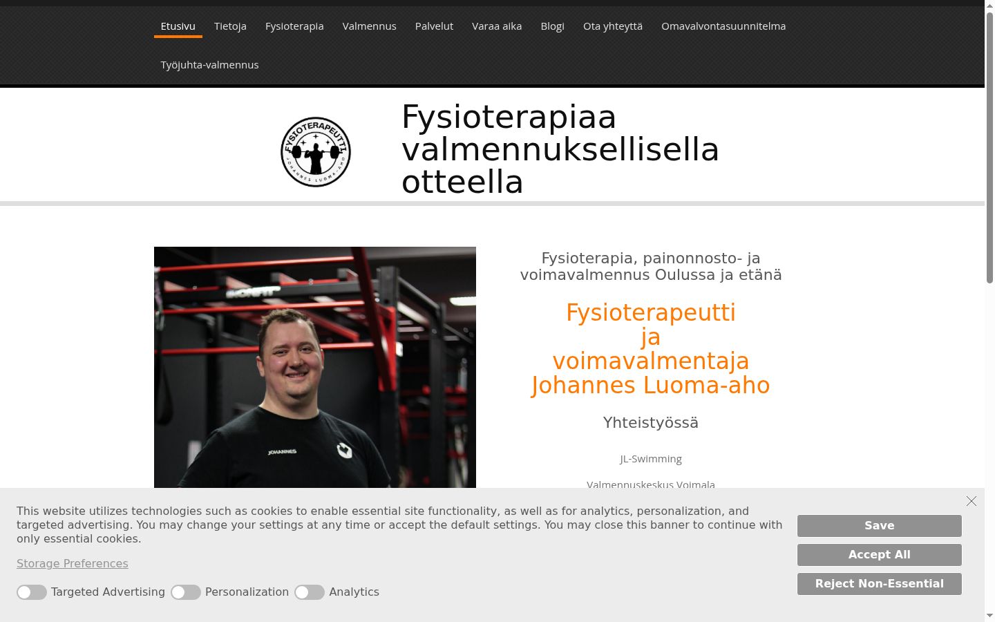 Snimka zaslona bannera za privolu prikazanog prije bilo kakve interakcije