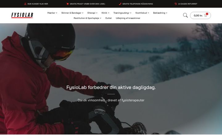 Screenshot of fysiolab.dk