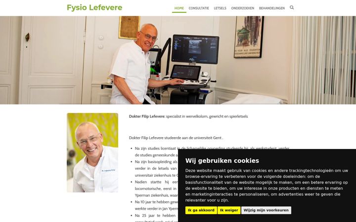 Captura de ecrã de fysiolefevere.be