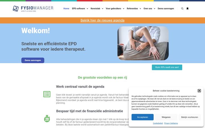 Screenshot of fysiomanager.nl