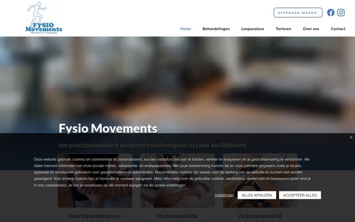 Screenshot of fysiomovements.com