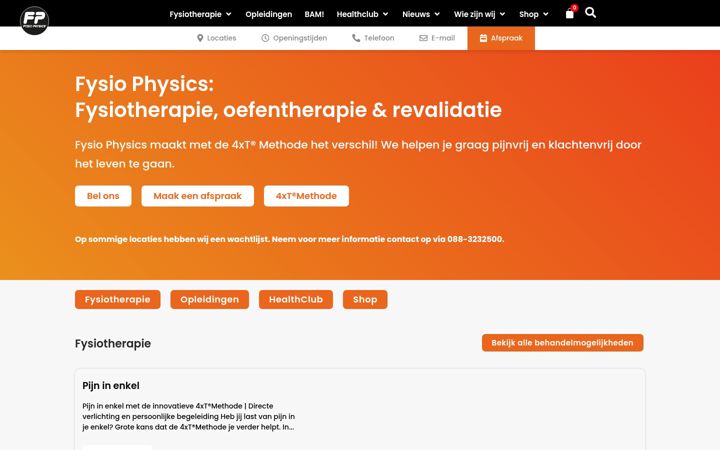 Screenshot di fysiophysics.nl