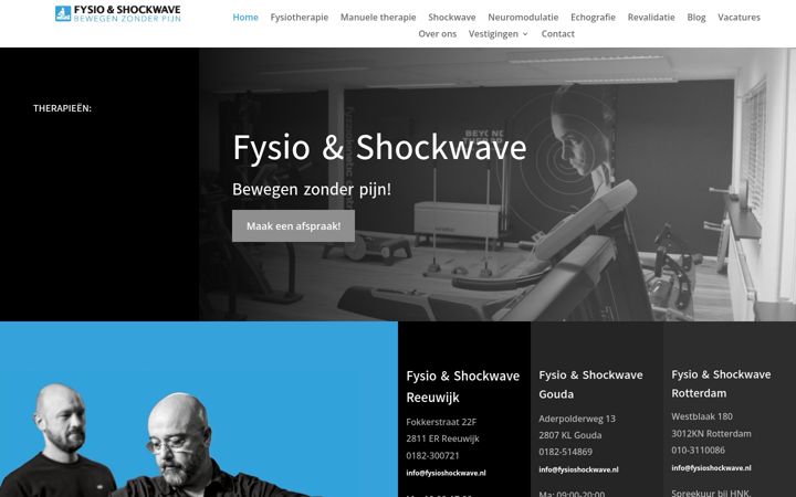 Screenshot of fysioshockwave.nl