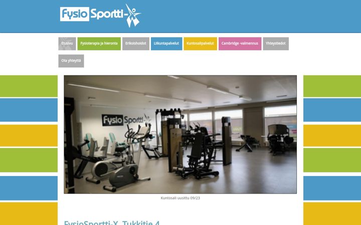 Screenshot of fysiosportti-x.com