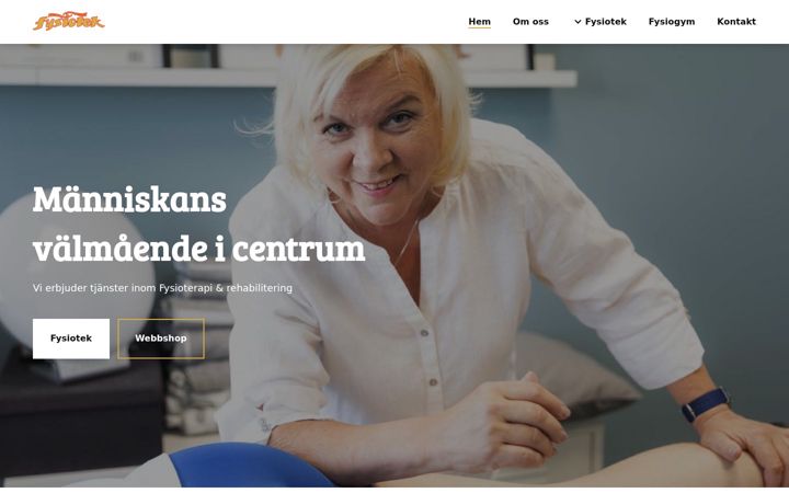 Screenshot of fysiotek.se