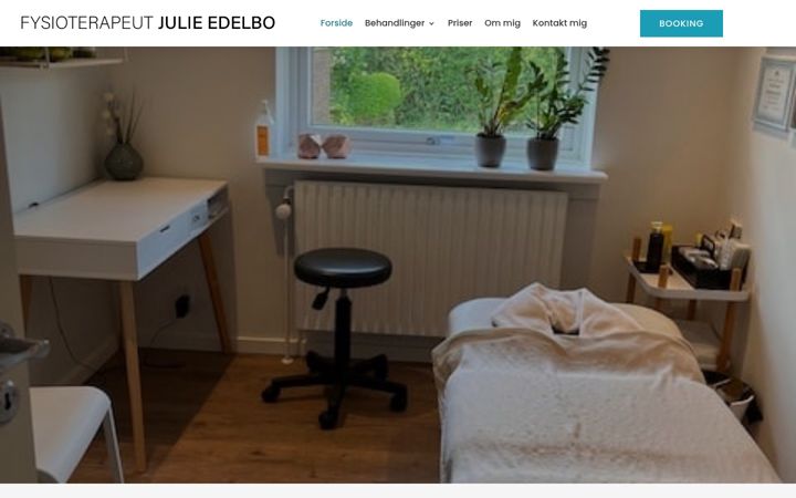 Screenshot of fysioterapeutjulieedelbo.dk