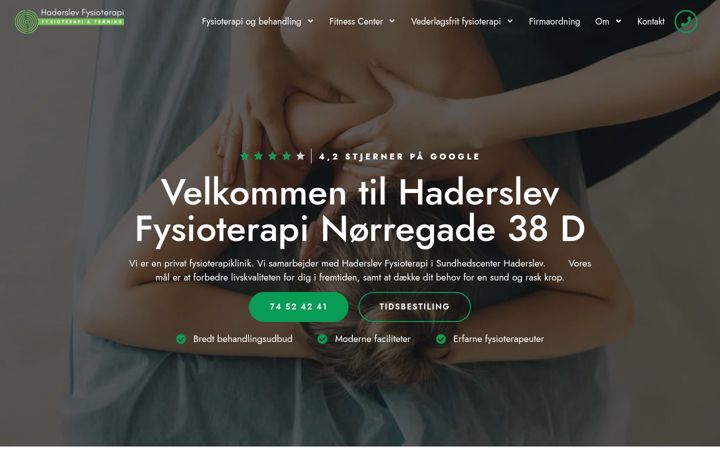 Screenshot von fysioterapi-haderslev.dk