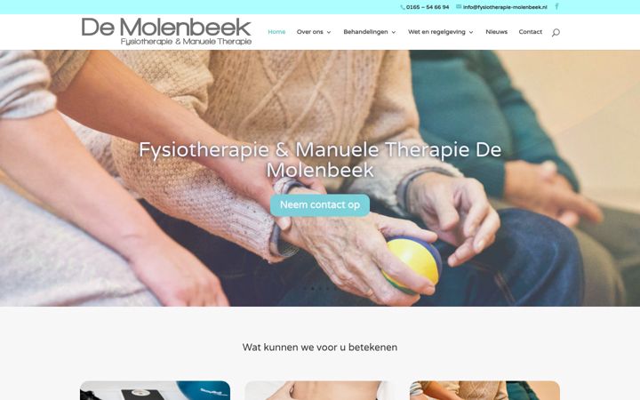 Screenshot of fysiotherapie-molenbeek.nl