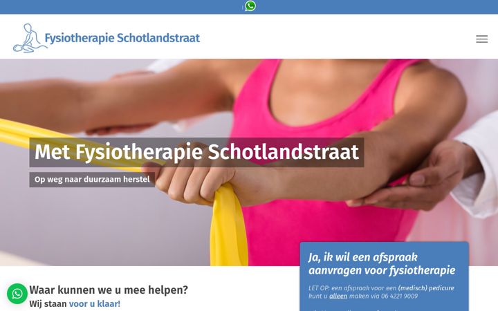 Screenshot of fysiotherapie-schotlandstraat.nl
