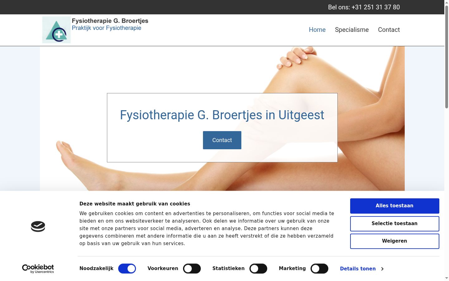 Screenshot of the consent banner shown before any interaction