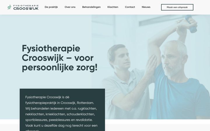 Screenshot of fysiotherapiecrooswijk.nl