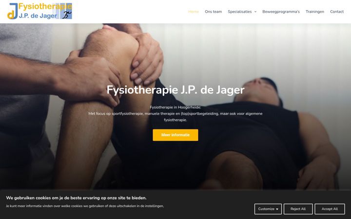 Screenshot of fysiotherapiedejager.nl