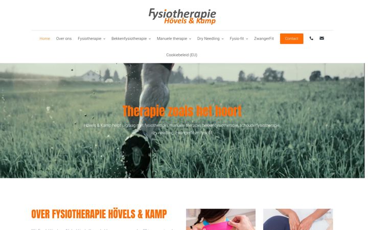 Screenshot of fysiotherapiehovelsenkamp.nl