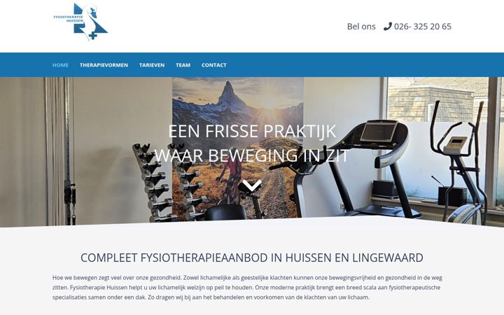 Screenshot of fysiotherapiehuissen.nl