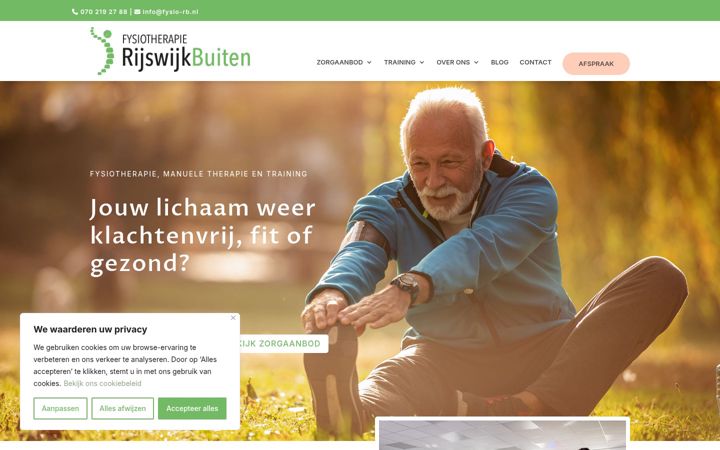 Screenshot of fysiotherapierijswijkbuiten.nl