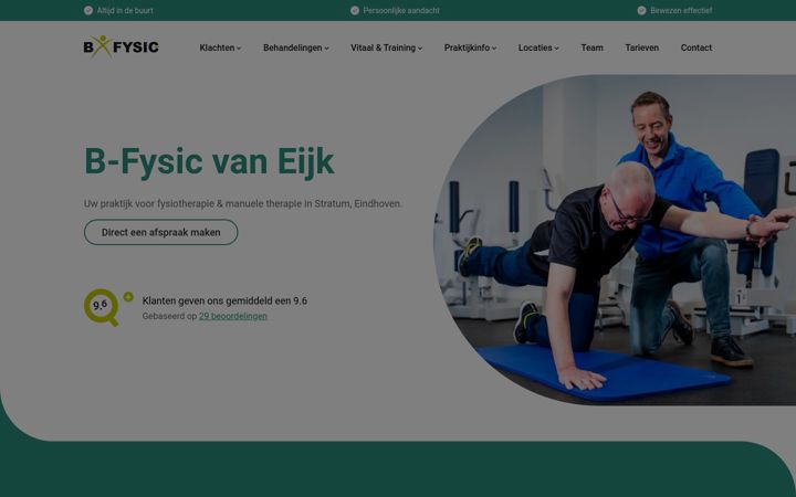 Screenshot of fysiotherapievaneijk.nl