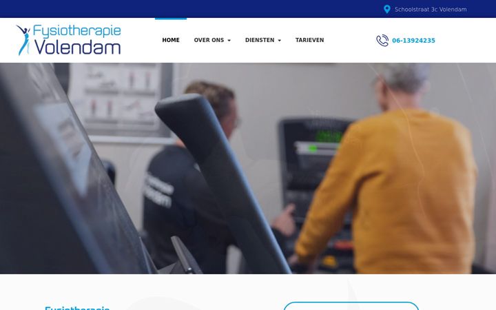 Screenshot of fysiotherapievolendam.com
