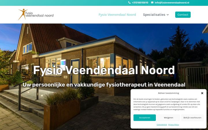 Screenshot of fysioveenendaalnoord.nl