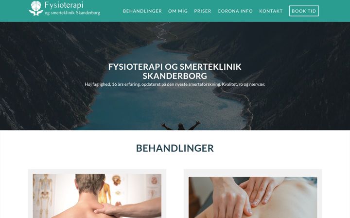 Screenshot of fysogsmerte.dk