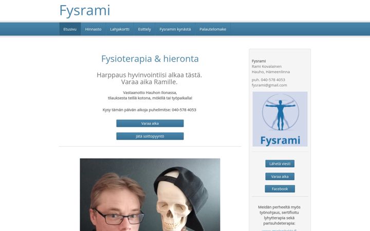 Screenshot of fysrami.fi