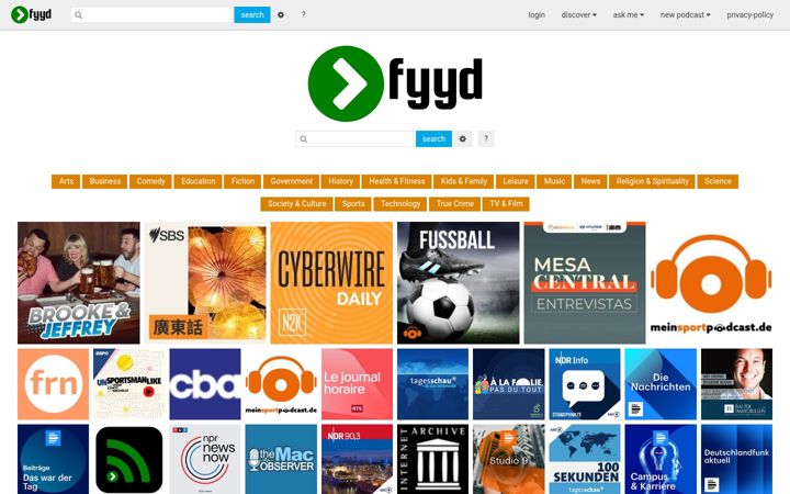 Screenshot of fyyd.de