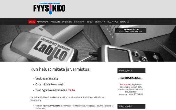 Screenshot of fyysikko.fi
