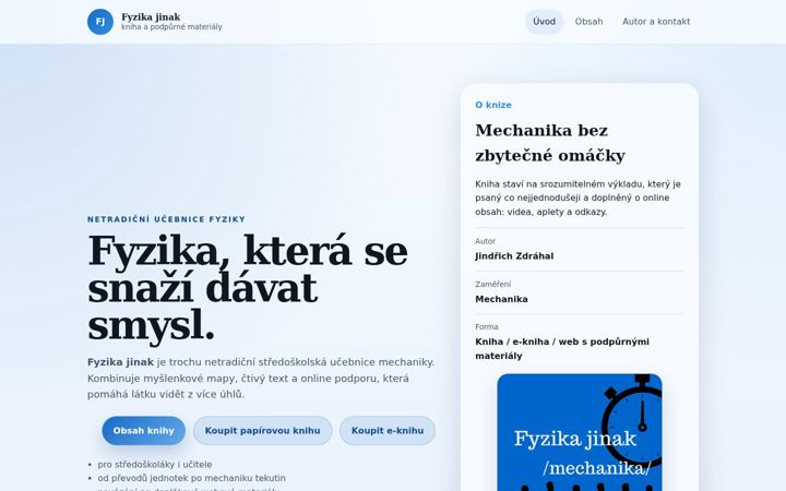 Screenshot of fyzikajinak.cz