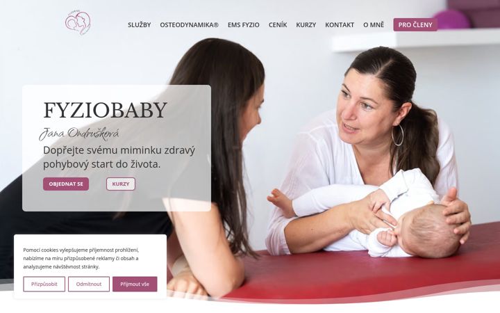 Screenshot of fyziobaby.cz