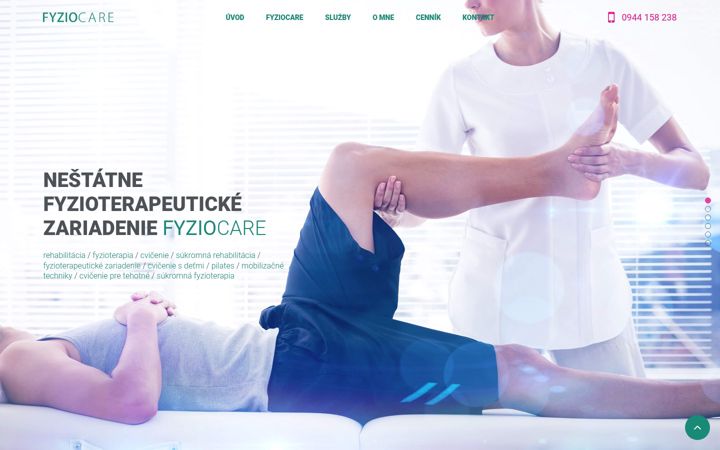 Screenshot of fyziocare.sk