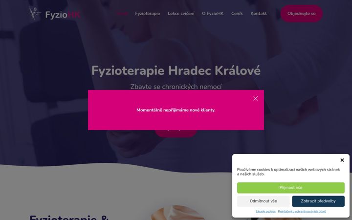 Screenshot of fyziohk.cz