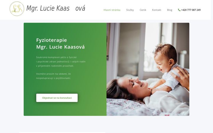 Captura de ecrã de fyzioluciekaasova.cz