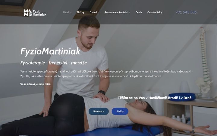 Screenshot of fyziomartiniak.cz