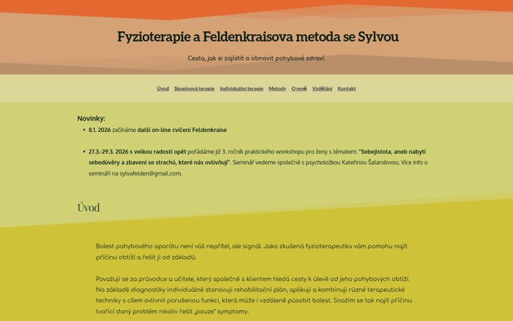Screenshot of fyziosylva.cz