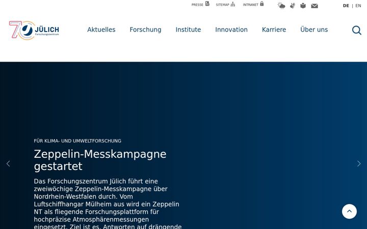 Snímek obrazovky fz-juelich.de