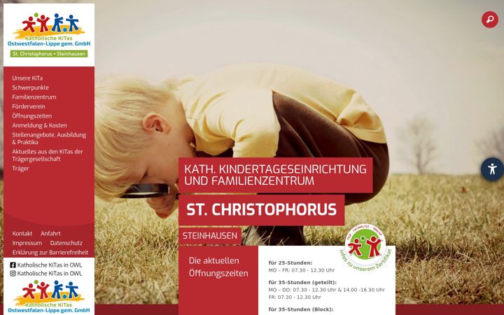 Screenshot of fz-stchristophorus-steinhausen.de