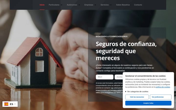 Screenshot of fzornozaseguros.com