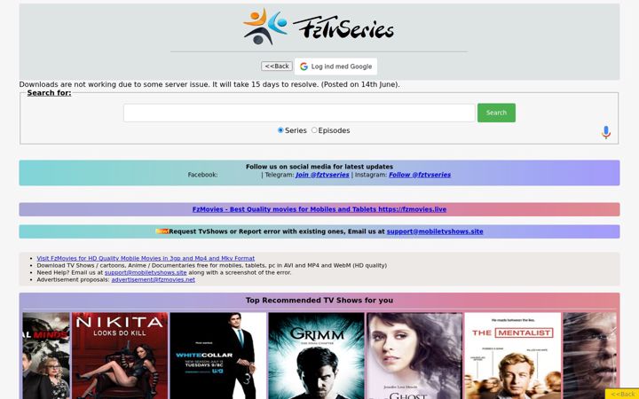 Screenshot von fztvseries.live