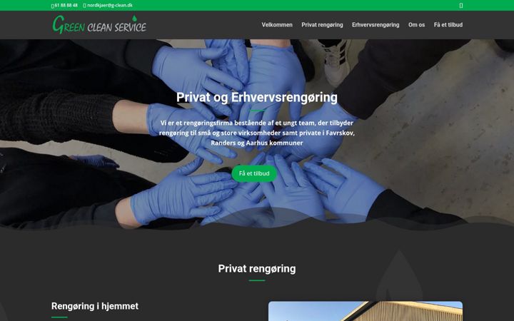 Screenshot of g-clean.dk