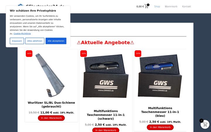 Screenshot of g-electronics.de