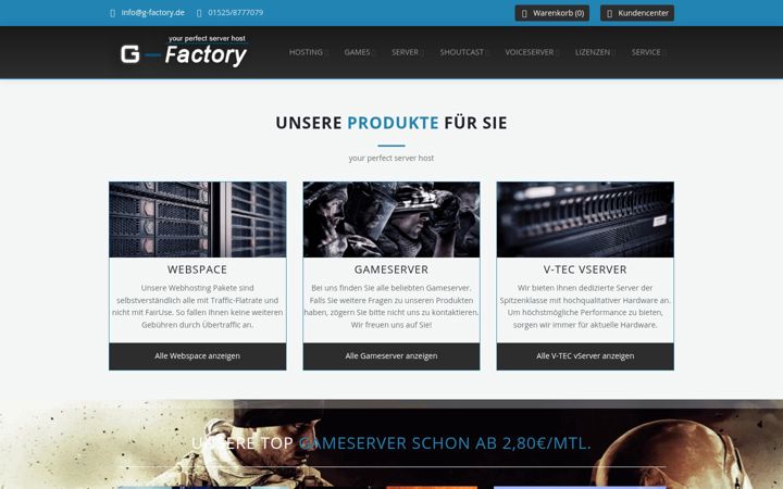 Screenshot of g-factory.de