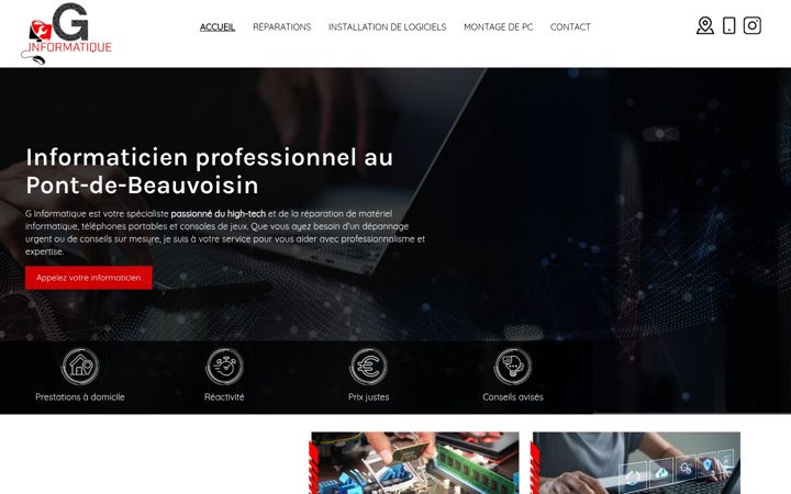 Screenshot of g-informatique.fr