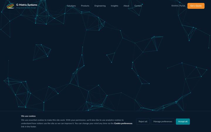 Screenshot of g-matrixsystems.co.za