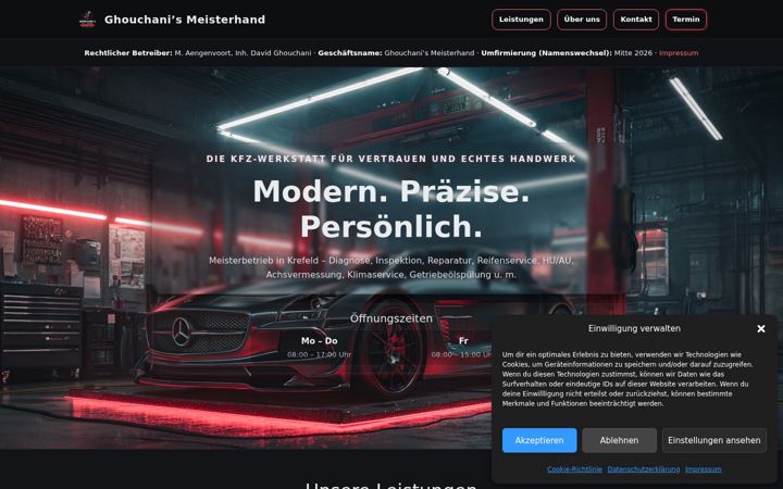 Posnetek zaslona g-mh.de