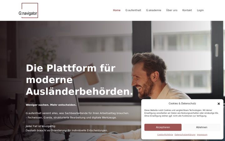 Posnetek zaslona g-navigator.de