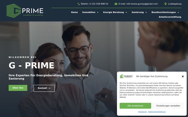 Posnetek zaslona g-prime.de