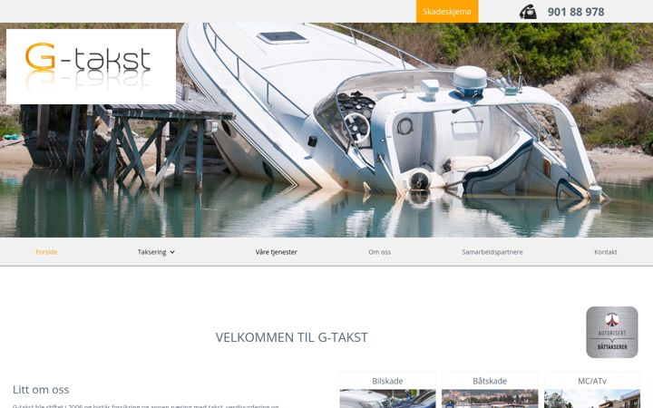 Screenshot of g-takst.no