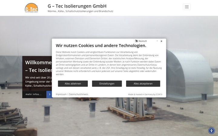 Snímek obrazovky g-tec-isolierungen.de