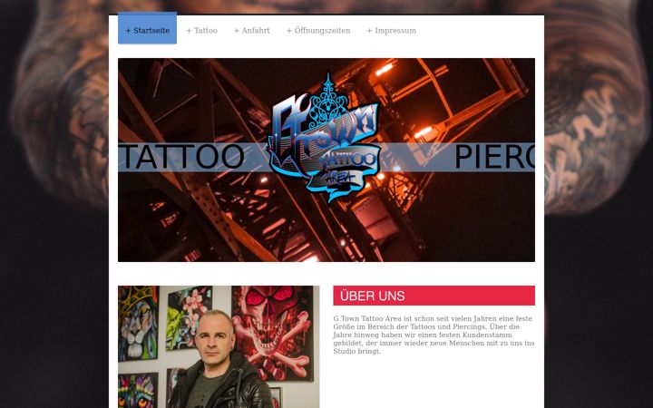 Screenshot of g-town-tattooarea.de